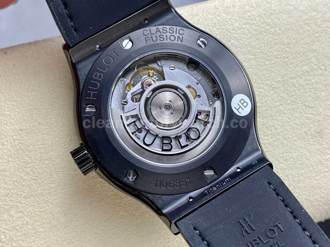 HB Factory Hublot Classic Fusion 542.CM.1171.RX 42mm Steel Leather Strap Black Dial (7)