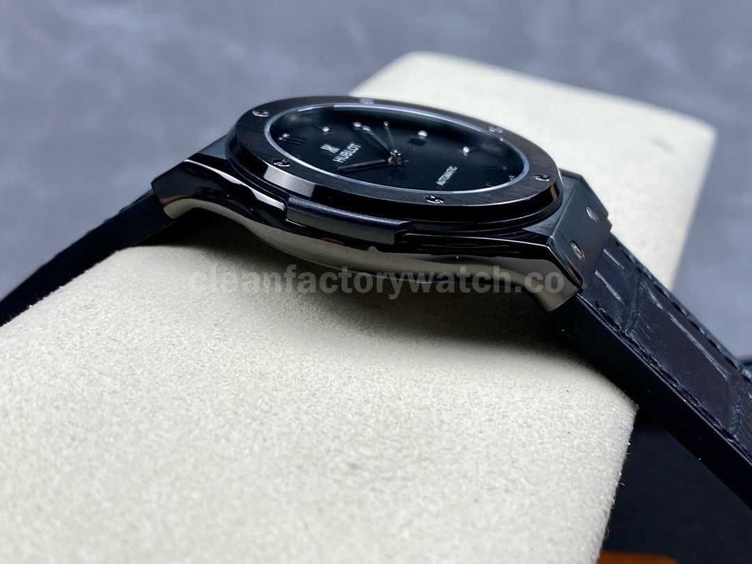 HB Factory Hublot Classic Fusion 542.CM.1171.RX 42mm Steel Leather Strap Black Dial (9)