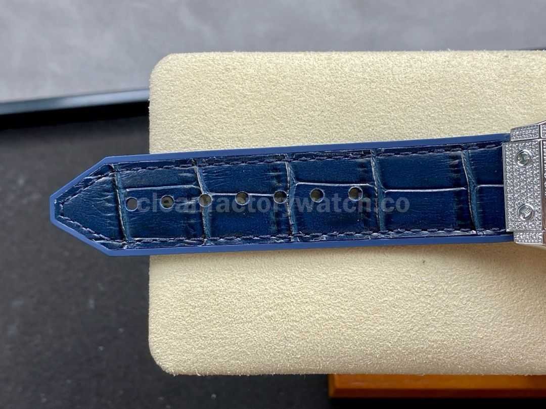 HB Factory Hublot Classic Fusion 565.NX.7170.LR 38mm DiamondSteel Leather Strap Blue Dial (2)
