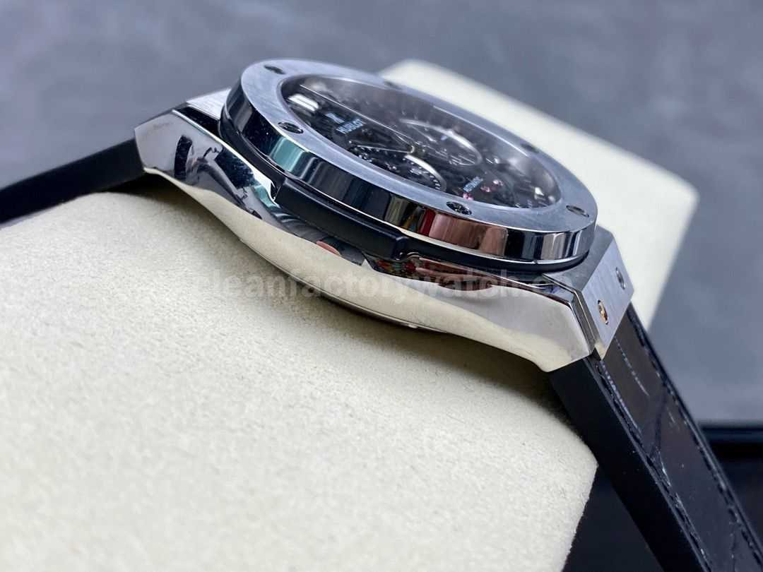 HB Factory Hublot Classic Fusion Aerofusion 525.NX.0170.RX 45mm Steel Rubber Strap Skel