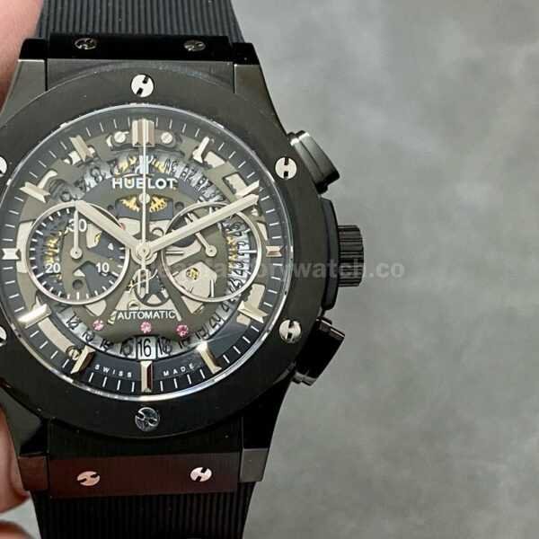 HB Factory Hublot Classic Fusion Aerofusion 525.cm.0170.rx 45mm Rubber Strap Skeletonized Dial