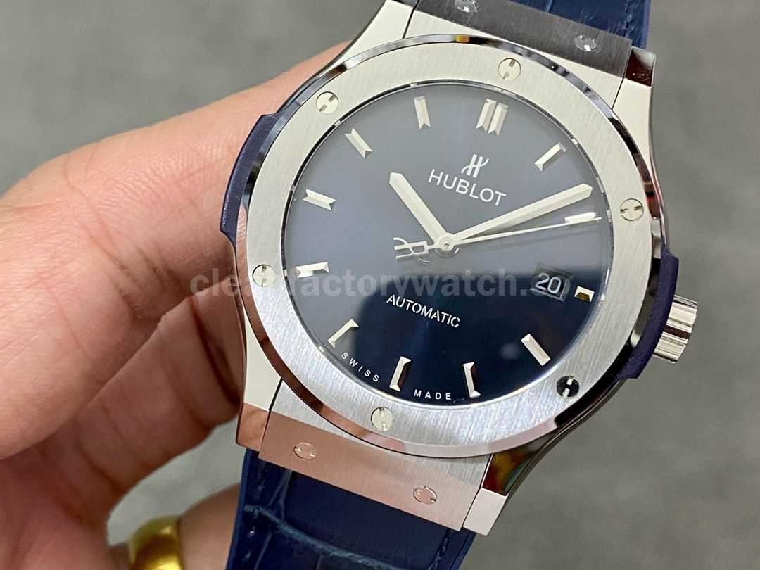 HB Factory Hublot Classic Fusion Blue 542.NX.7170.LR 42mm Rubber Strap Blue Dial (1)
