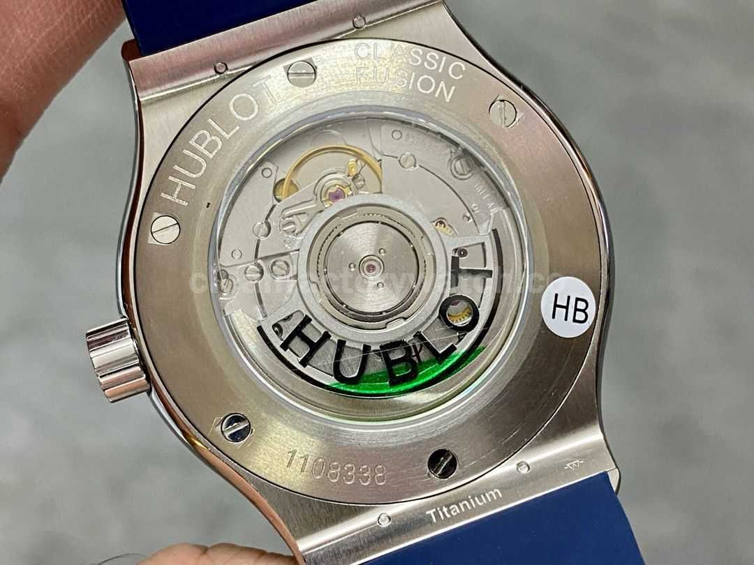 HB Factory Hublot Classic Fusion Blue 542.NX.7170.RX 42mm Rubber Strap Blue Dial (6)
