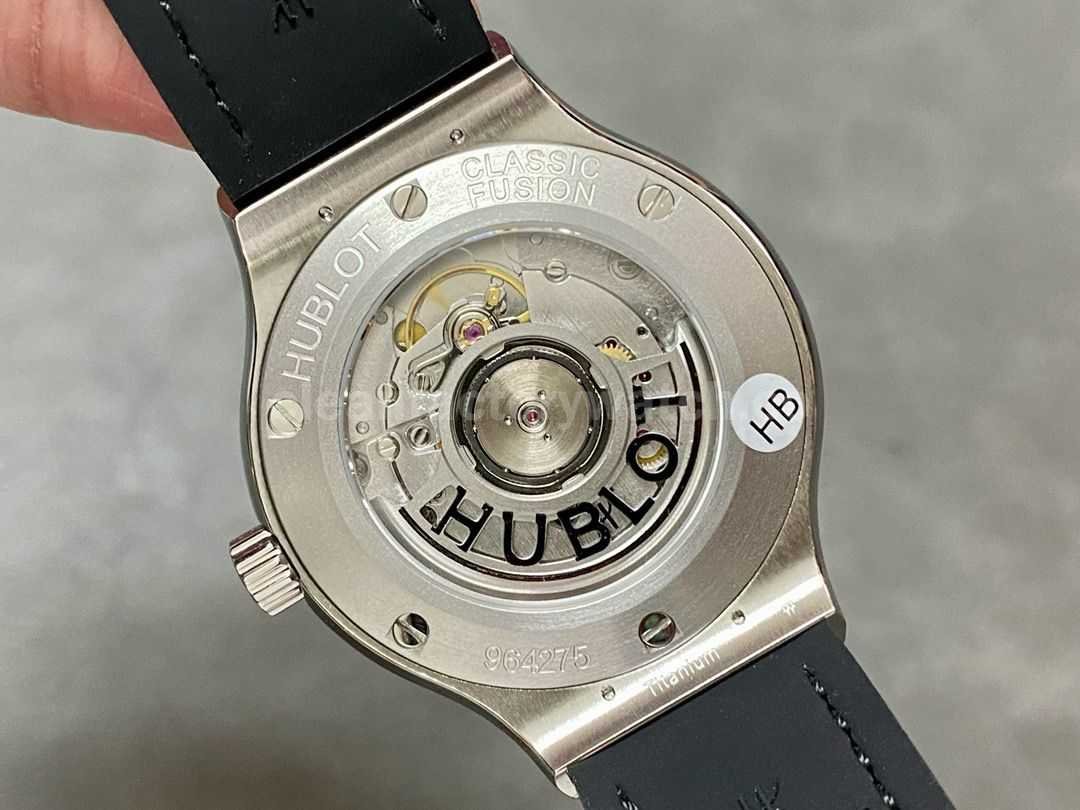 HB Factory Hublot Classic Fusion Racing Grey 565.NX.7071.LR 38mm Leather Strap Grey Dial ( (6)