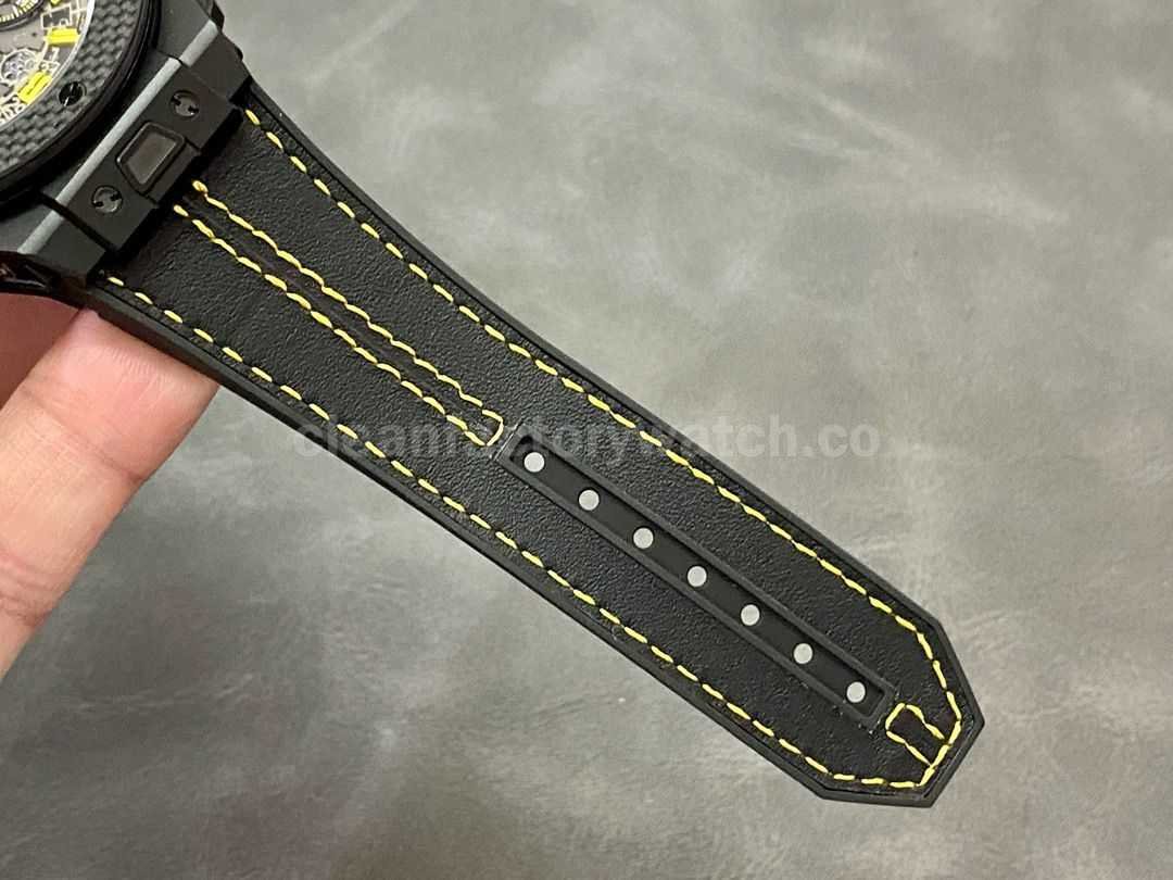 HUB Factory Hublot Big Bang Ferrari 401.CQ.0129.VR 45mm Carbon Leather Strap Arabic Numerals Ske (6)