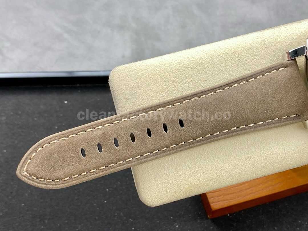 HW Factory Panerai Luminor 1950 PAM605 47mm Steel Leather Strap Arabic Numerals Grey Dial (9)