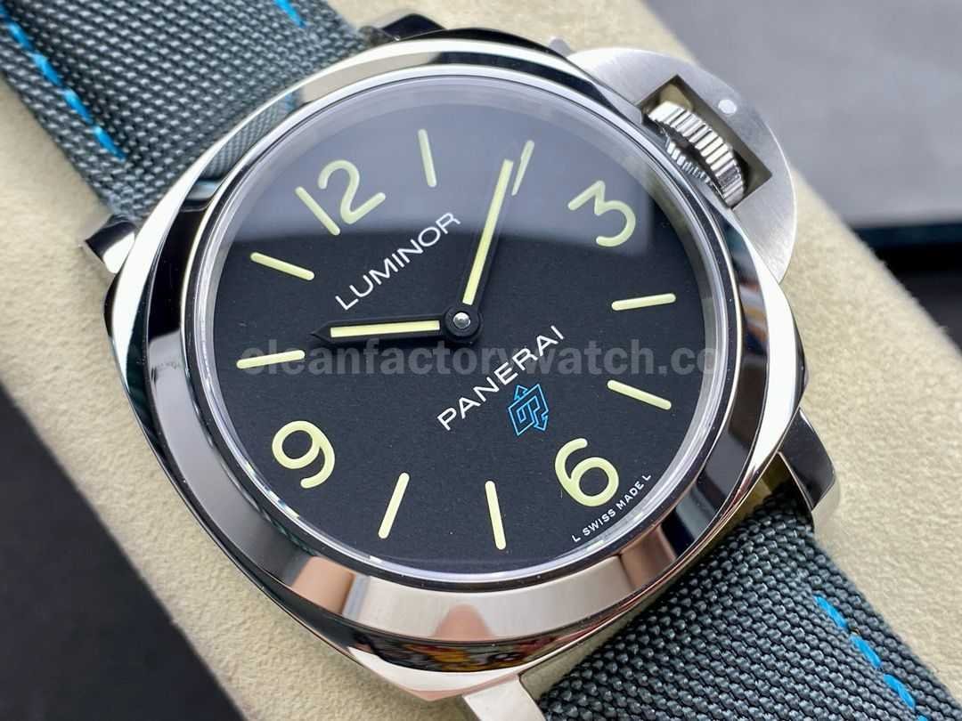 HW Factory Panerai Luminor Base Logo PAM00774 44mm Steel Textile Strap Black Dial (5)