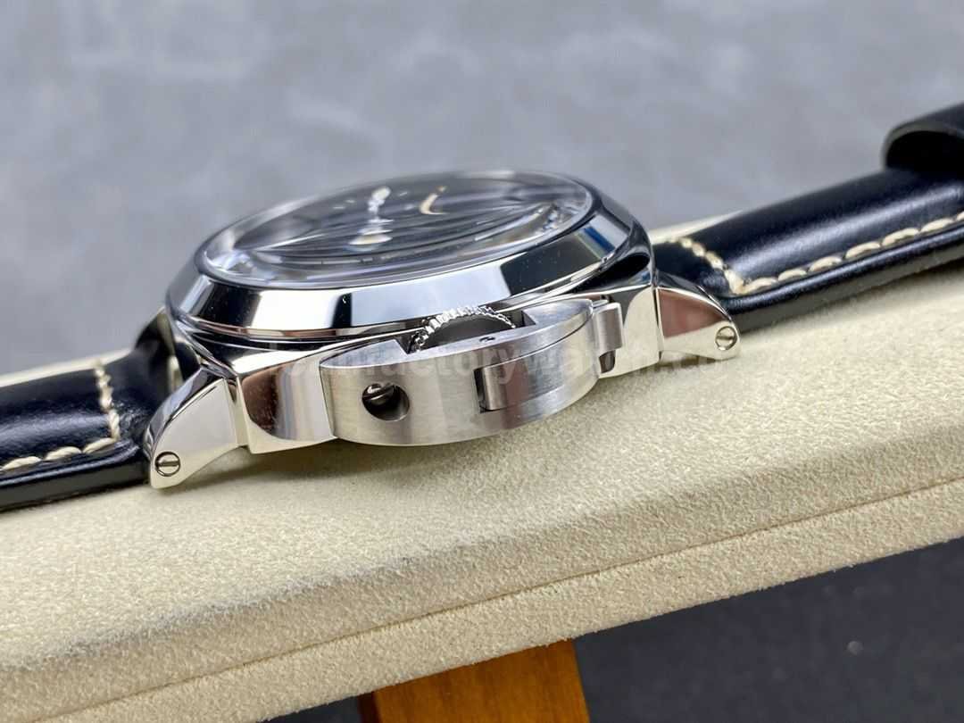 HW Factory Panerai Luminor PAM 00915 44mm Steel Leather Strap Arabic Numerals Black Dial (3)