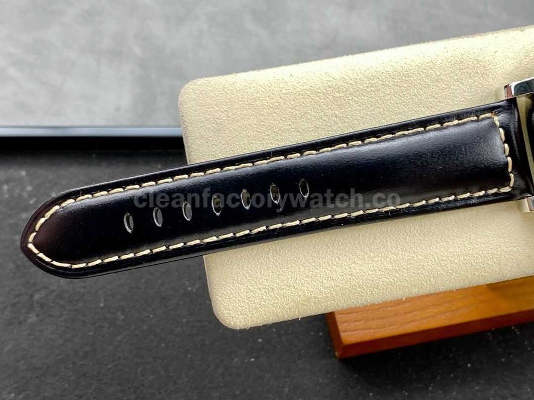 HW Factory Panerai Luminor PAM 00915 44mm Steel Leather Strap Arabic Numerals Black Dial (7)