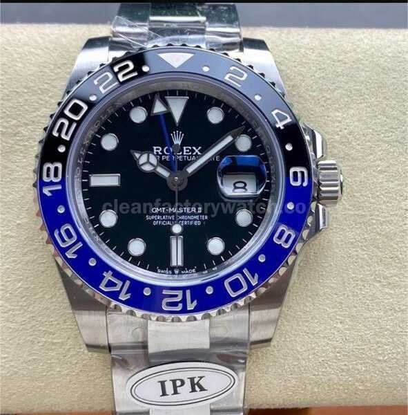 IPK Factory Rolex Batman GMT-Master II 126710BLNR-0003 Full 904L Black Dial