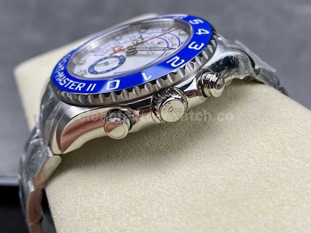 KF Factory Rolex Yacht Master II 116680 0002 44mm Full Steel Strap White Dial (1)