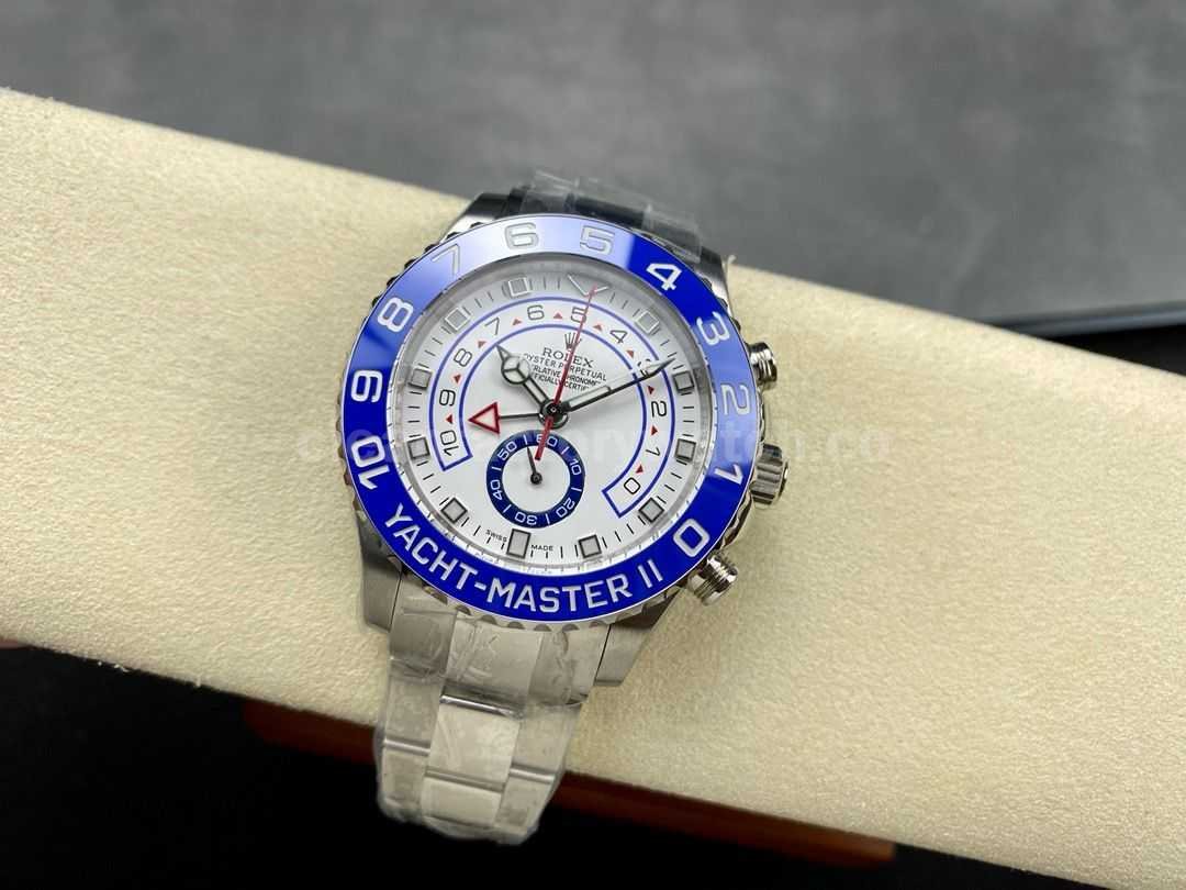 KF Factory Rolex Yacht Master II 116680 0002 44mm Full Steel Strap White Dial (2)