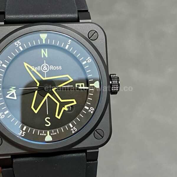M+ Factory Bell & Ross BR 03 BR03A-CPS-CE-SRB 41mm Ceramic Rubber strap Black Dial