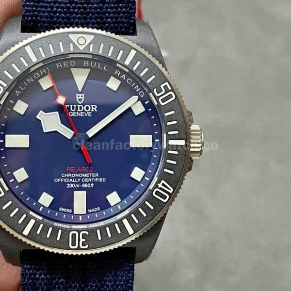 M+ Factory Tudor Pelagos 25707KN 42mm Carbon Fiber Textile Strap Blue Dial