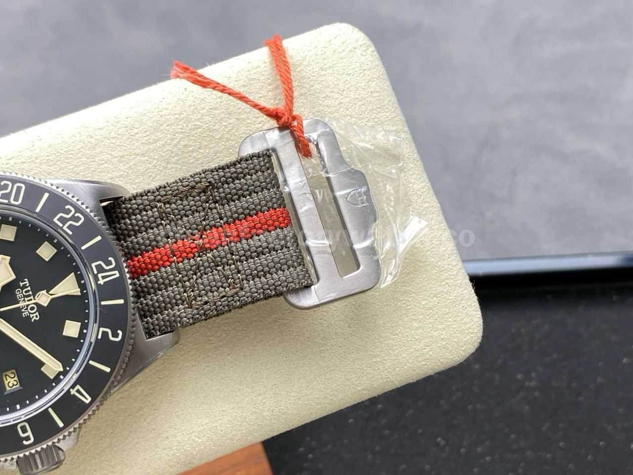 M+ Factory Tudor Pelagos FXD GMT M2542G247NU 0002 42mm Titanium Brown Textile Strap Black Dial (5)