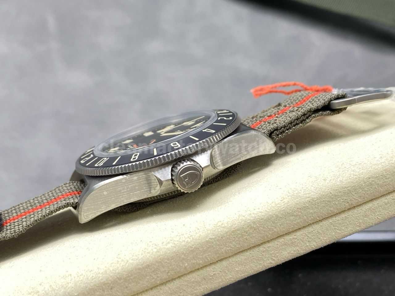 M+ Factory Tudor Pelagos FXD GMT M2542G247NU 0002 42mm Titanium Brown Textile Strap Black Dial (9)