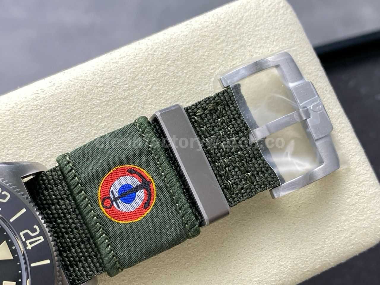 M+ Factory Tudor Pelagos FXD GMT M2542G247NU 0002 42mm Titanium Green Textile Strap Black Dial (1)