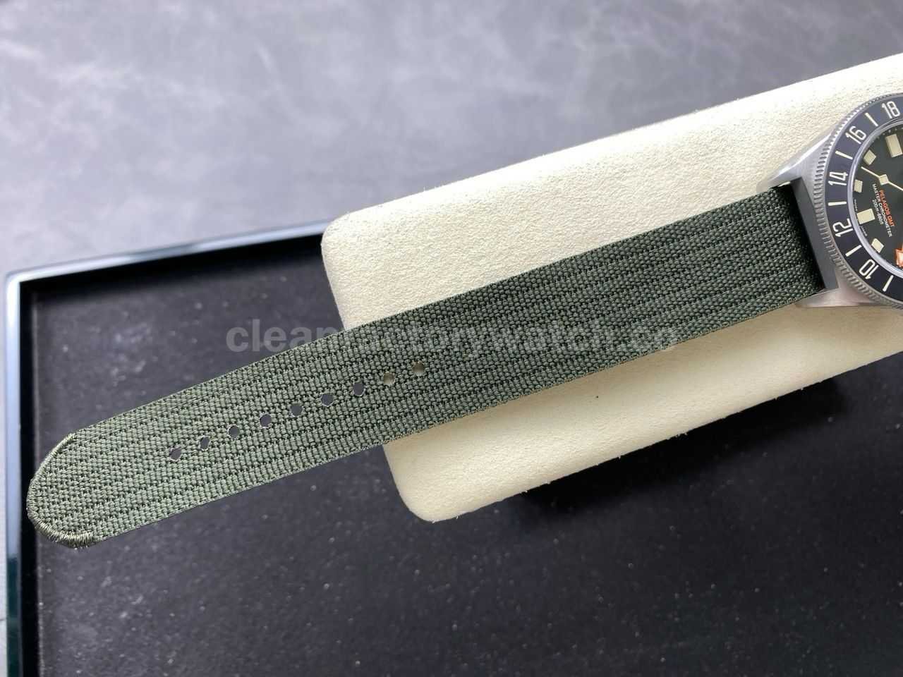 M+ Factory Tudor Pelagos FXD GMT M2542G247NU 0002 42mm Titanium Green Textile Strap Black Dial (3)