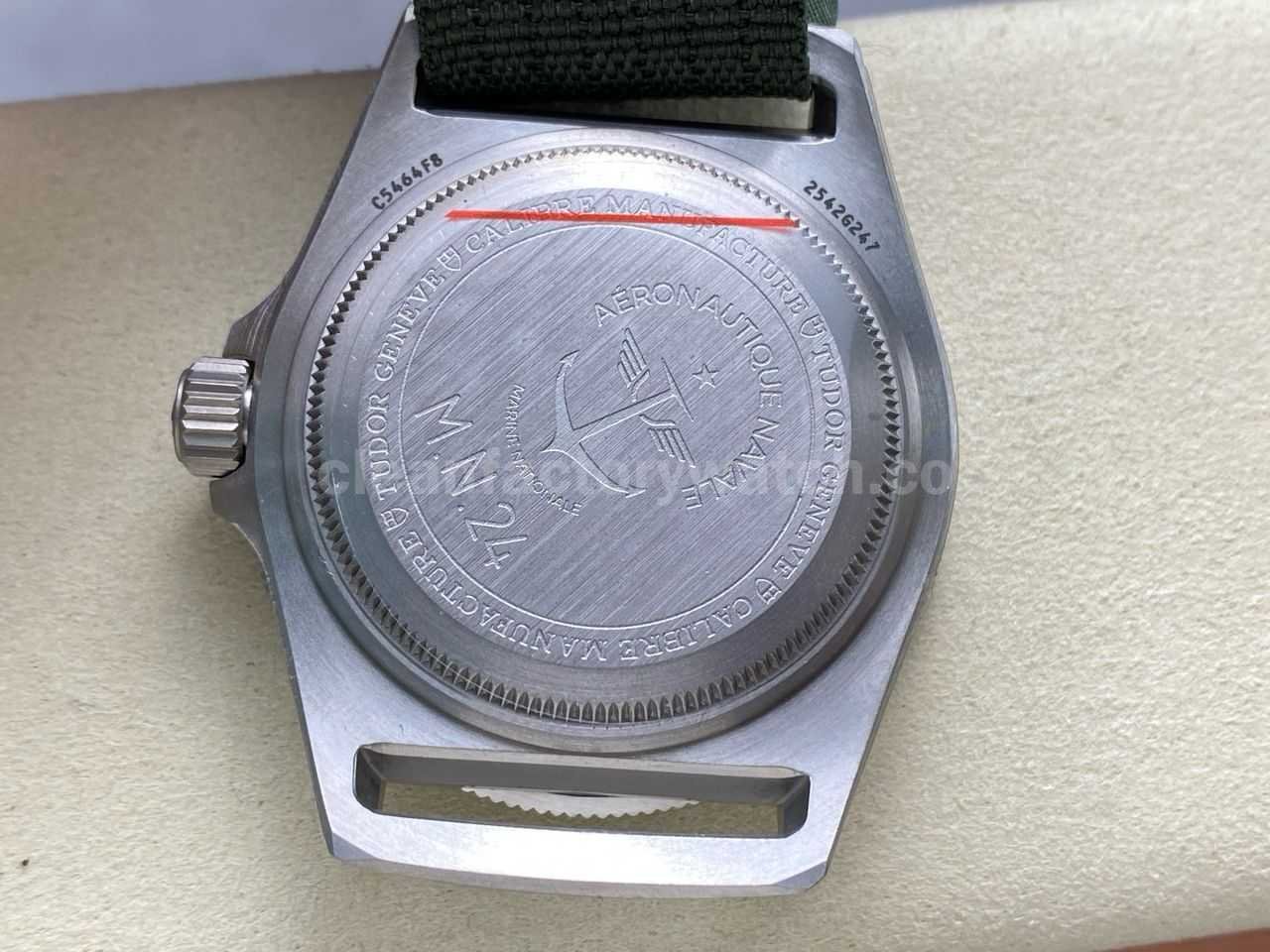 M+ Factory Tudor Pelagos FXD GMT M2542G247NU 0002 42mm Titanium Green Textile Strap Black Dial (6)
