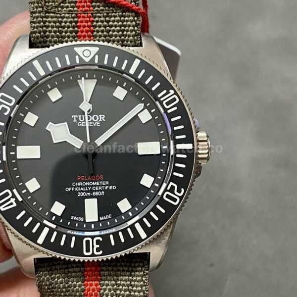 M+ Factory Tudor Pelagos M25717N-0001 42mm Titanium Textile Strap Black Dial