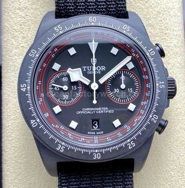 M+ Factory Tudor Pelagos M25827KN-0001 43mm Carbon Fiber Textile Strap Black Dial