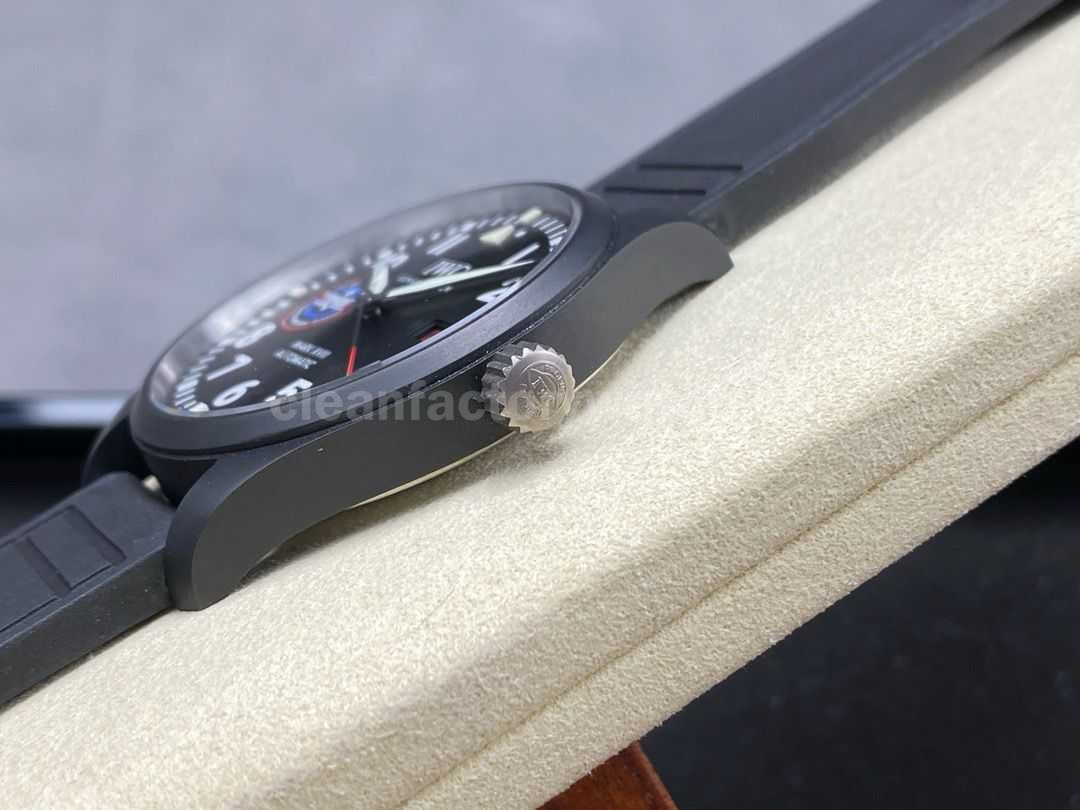 M+Factory IWC Pilot Top Gun IW324711 41mm Ceramic Rubber Strap Arabic Numerals Black Dial (2)