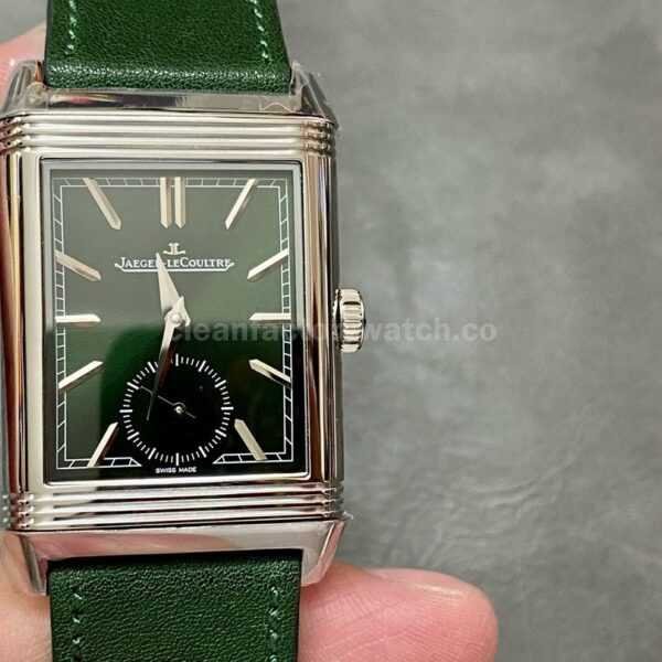 MG Factory Jaeger-LeCoultre Reverso Double-Sided Dual Time Zone Q397843J 29mm Steel Leather Strap Green Dial