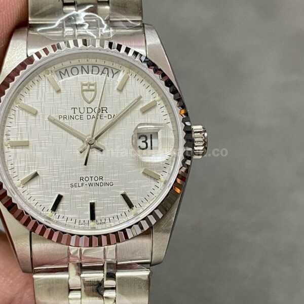 MKS Factory Tudor Date-Day 76214-0009 35mm Full Steel Silver Dial