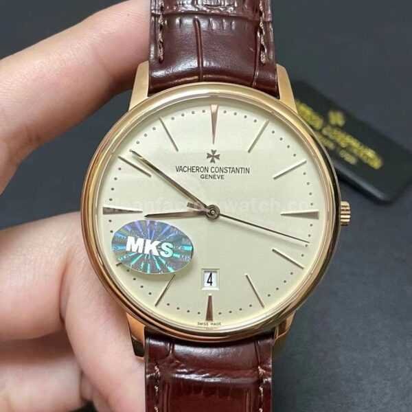 MKS Factory Vacheron Constantin Patrimony 85180/000R-9248 40mm Rose Gold Leather Strap White Dial