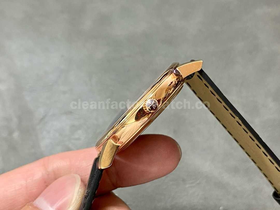 MKS Factory Vacheron Constantin Patrimony 85180000R B515 40mm Rose Gold Leather Strap Blue Dial ( (7)