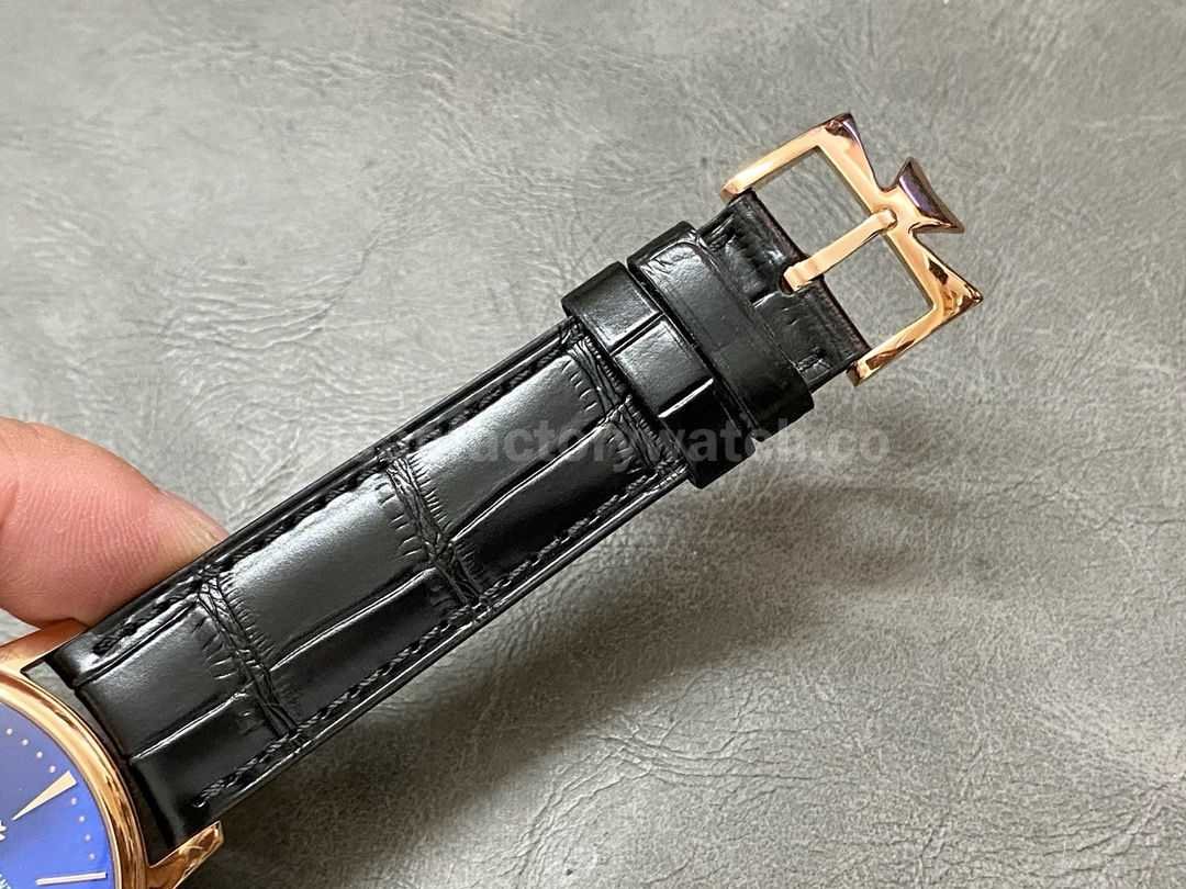 MKS Factory Vacheron Constantin Patrimony 85180000R B515 40mm Rose Gold Leather Strap Blue Dial ( (9)