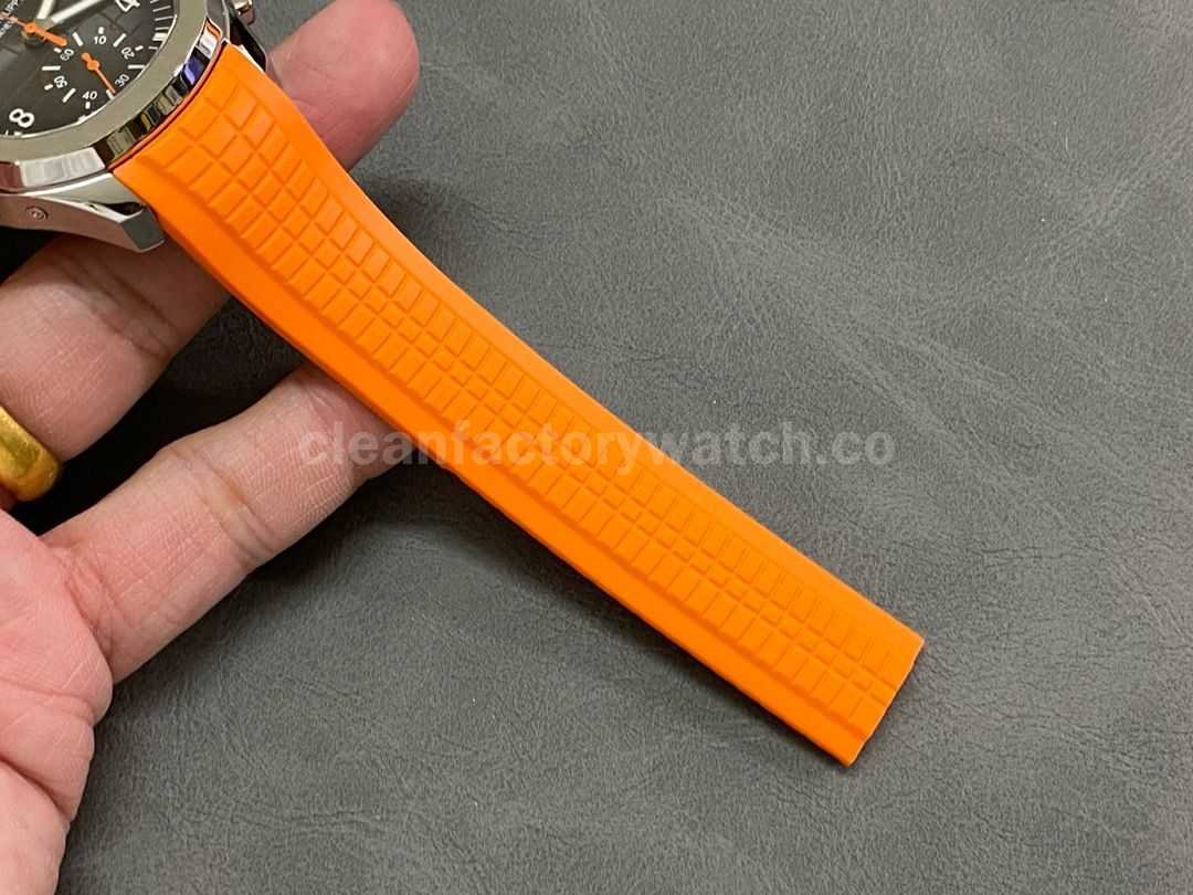 MMA Factory Patek Philippe Aquanaut 42.2mm 5968A 001 Orange Rubber Strap Black Dial (9)