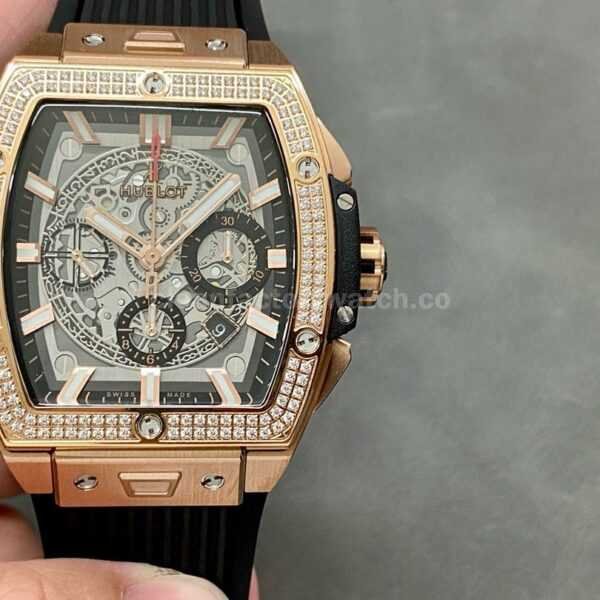 MS Factory Hublot Spirit of Big Bang 642.OX.0180.RX.1104 42mm Rose Gold Rubber Strap Skeletonized Dial
