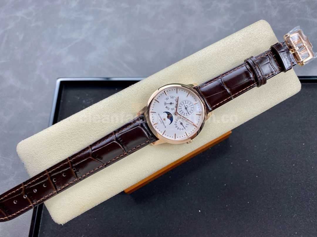 MX Factory Vacheron Constantin Patrimony 43175000R 9687 41mm Rose Gold Leather Strap Silver Dial ( (3)