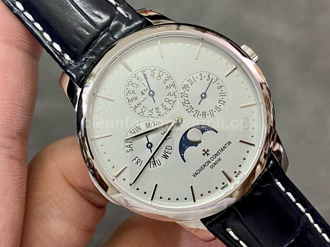MX Factory Vacheron Constantin Patrimony 43175000p B190 41mm Steel Leather Strap Silver Dial (4)