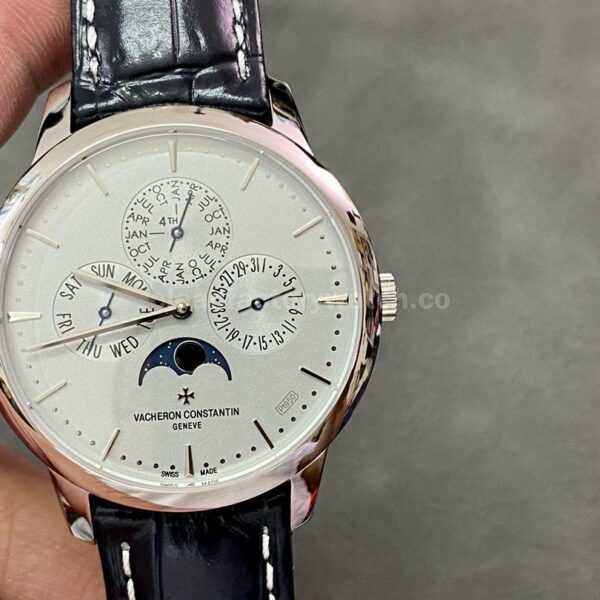 MX Factory Vacheron Constantin Patrimony 43175/000p-b190 41mm Steel Leather Strap Silver Dial