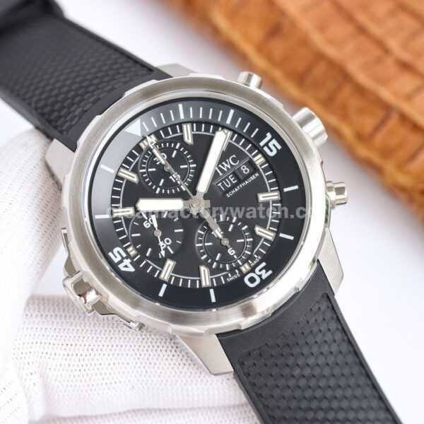 N1 Factory IWC Aquatimer Chronograph IW376803 44mm Steel Rubber Strap Black Dial