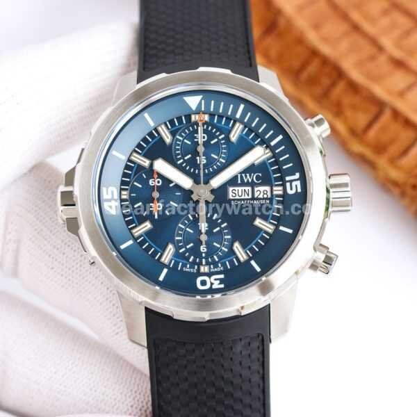 N1 Factory IWC Aquatimer Chronograph IW376805 44mm Steel Rubber Strap Blue Dial