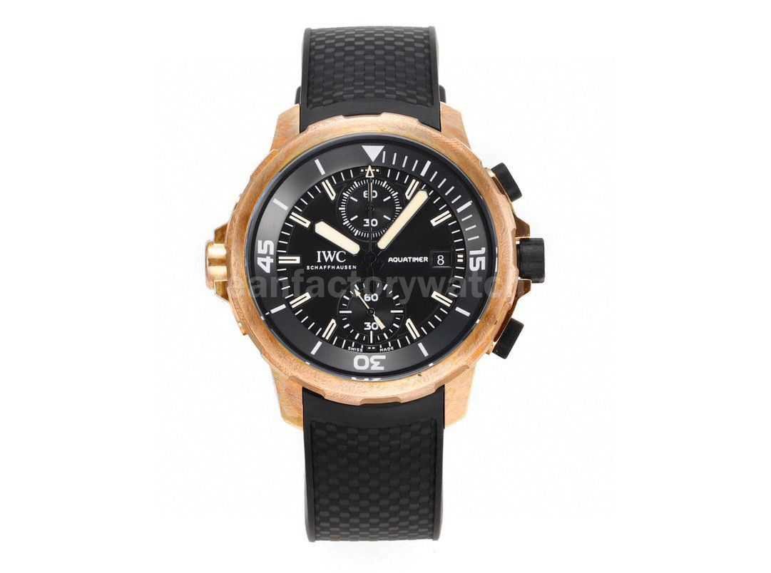 N1 Factory IWC Aquatimer Chronograph IW379503 44mm Bronze Rubber Strap Black Dial (5)