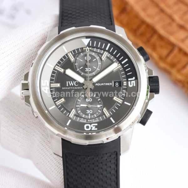 N1 Factory IWC Aquatimer Chronograph IW379506 44mm Steel Rubber Strap Grey Dial