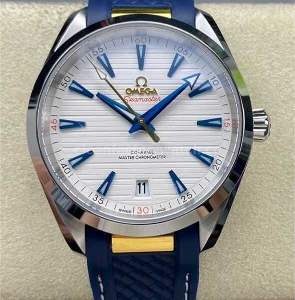 N1 Factory Omega Seamaster Aqua Terra Master Co-Axial Chronometer 220.12.41.21.02.004 41.5mm Steel Rubber Strap White Dial
