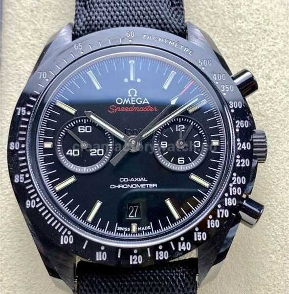 N1 Factory Omega Speedmaster Dark Side Of The Moon 311.92.44.51.01.003 44.25mm Ceramic Canvas Strap Black Dial