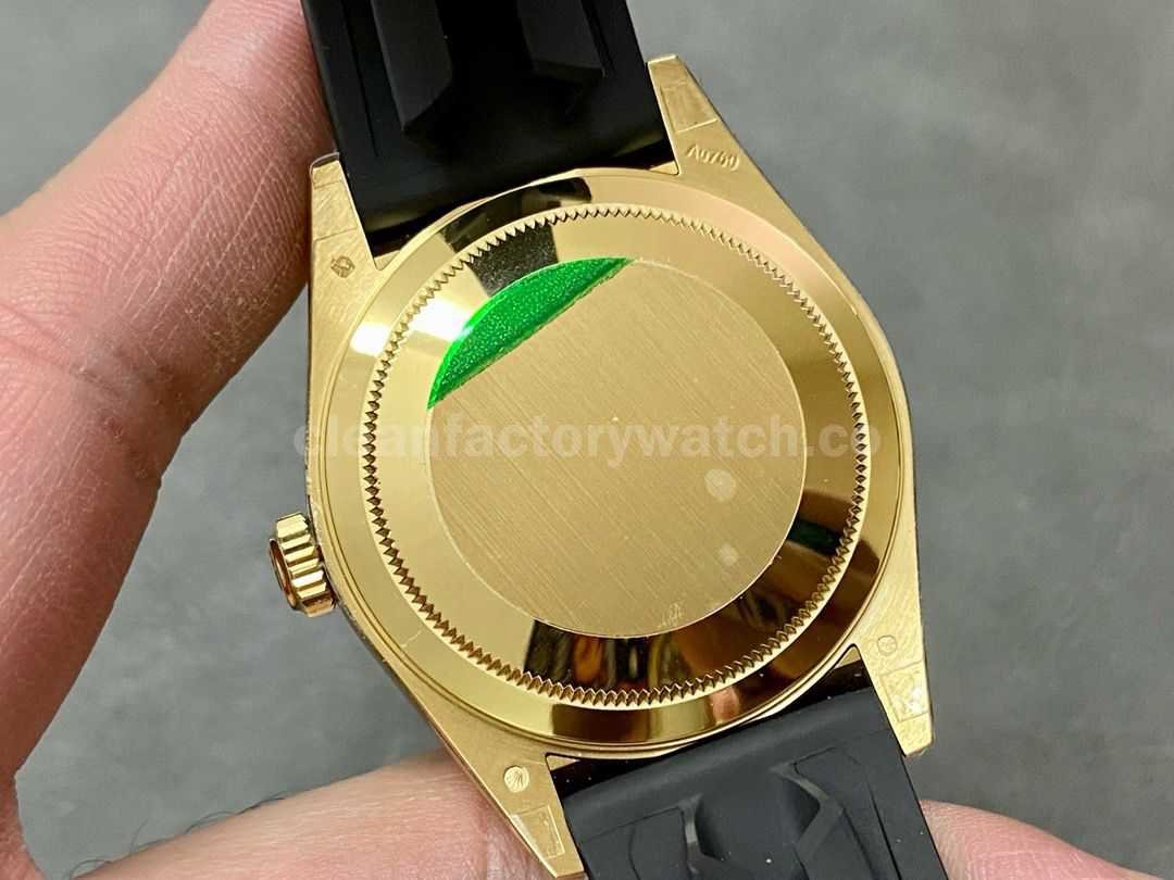 Noob Factory Rolex Sky Dweller 336238 0003 42mm Yellow Gold Rubber Strap White Dial (7)