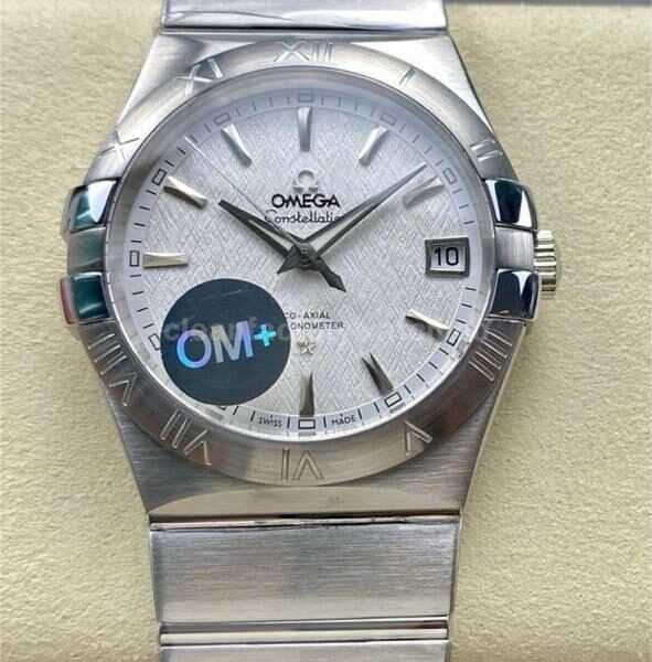 OM+ Factory Omega Constellation Men 123.10.38.21.02.003 38mm Full Steel Silver Dial