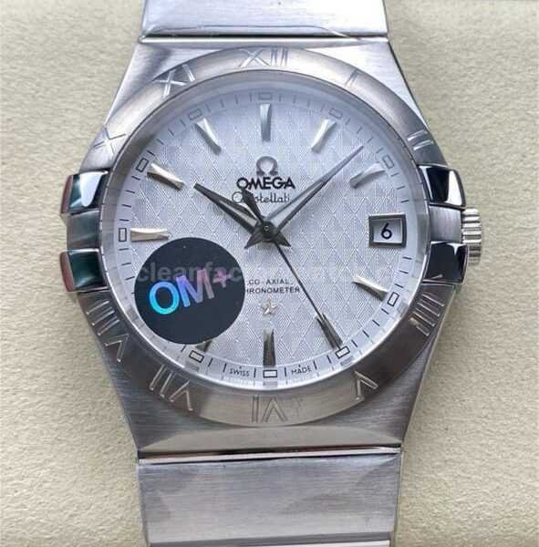 OM+ Factory Omega Constellation Men 123.10.38.21.02.004 38mm Full Steel Silver Dial