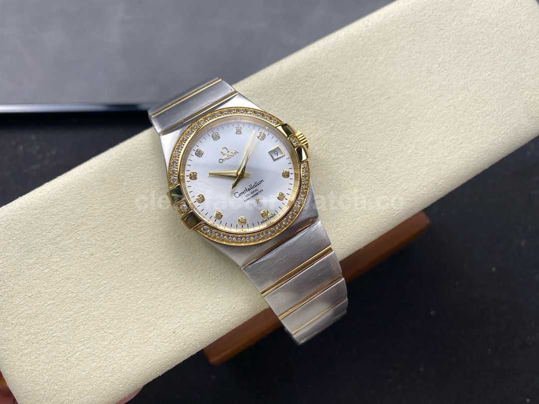 OM+ Factory Omega Constellation Men 123.25.38.21.52.001 38mm Diamond Bezel Yellow GoldSteel Diam (4)