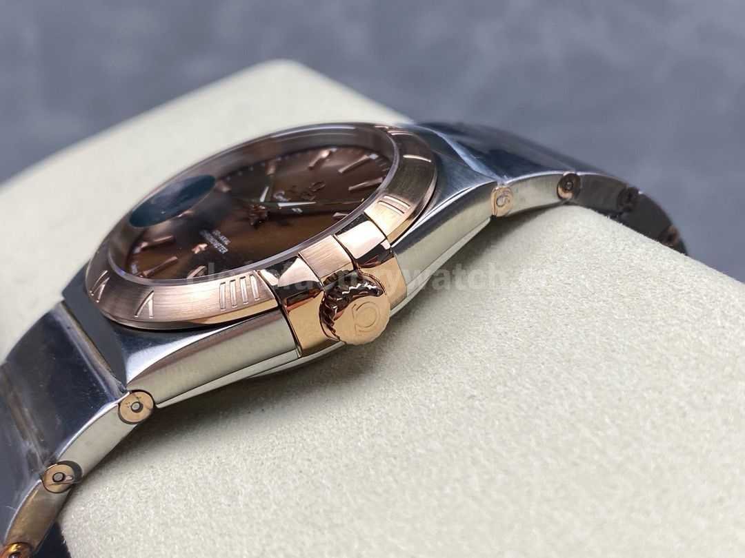 OM+ Factory Omega Constellation Men 38mm Rose GoldSteel Brown Dial (1)