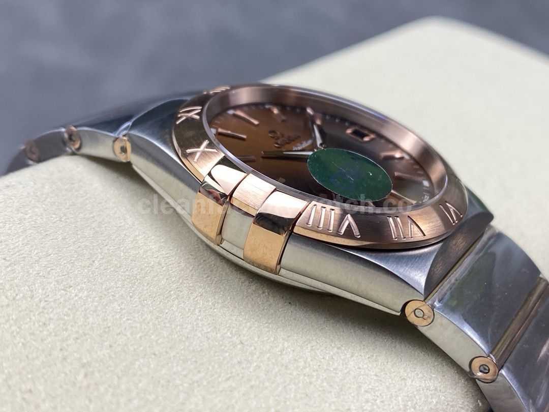 OM+ Factory Omega Constellation Men 38mm Rose GoldSteel Brown Dial (4)