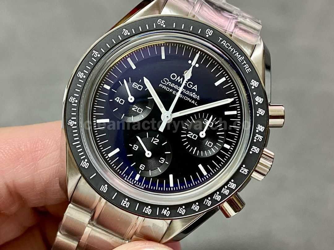 OM Factory Omega Speedmaster Professional Moonwatch 310.30.42.50.01.002 42mm Full Steel Black Dial (8)
