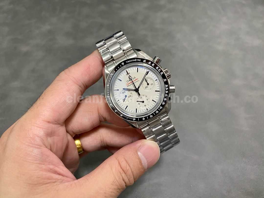 OM Factory Omega Speedmaster Professional Moonwatch 310.30.42.50.04.001 42mm Full Steel White Dial (6)